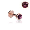 Chirurgenstahl 316L – Micro Labret mit Premium-Kristall und PVD-Beschichtung