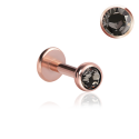 Chirurgenstahl 316L – Micro Labret mit Premium-Kristall und PVD-Beschichtung