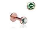 Chirurgenstahl 316L – Micro Labret mit Premium-Kristall und PVD-Beschichtung
