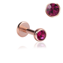 Chirurgenstahl 316L – Micro Labret mit Premium-Kristall und PVD-Beschichtung