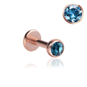 Chirurgenstahl 316L – Micro Labret mit Premium-Kristall und PVD-Beschichtung