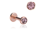 Chirurgenstahl 316L – Micro Labret mit Premium-Kristall und PVD-Beschichtung