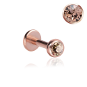 Chirurgenstahl 316L – Micro Labret mit Premium-Kristall und PVD-Beschichtung