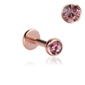 Chirurgenstahl 316L – Micro Labret mit Premium-Kristall und PVD-Beschichtung