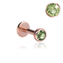 Chirurgenstahl 316L – Micro Labret mit Premium-Kristall und PVD-Beschichtung