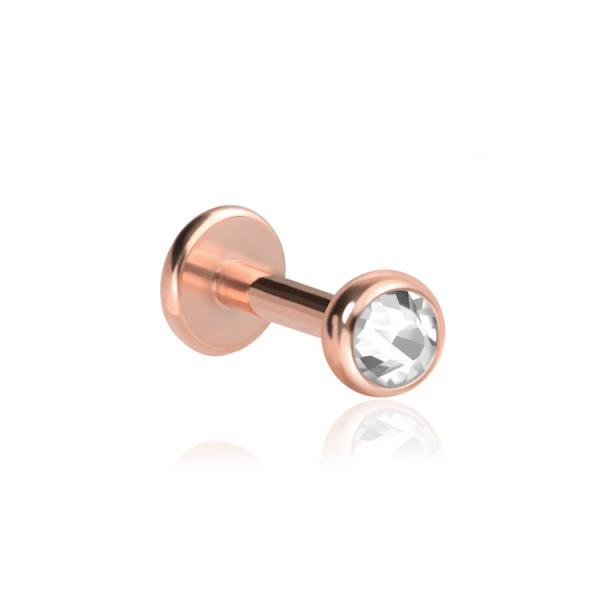 Chirurgenstahl 316L – Micro Labret mit Premium-Kristall und PVD-Beschichtung