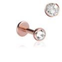 Chirurgenstahl 316L – Micro Labret mit Premium-Kristall und PVD-Beschichtung