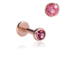 Chirurgenstahl 316L – Micro Labret mit Premium-Kristall und PVD-Beschichtung