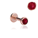 Chirurgenstahl 316L – Micro Labret mit Premium-Kristall und PVD-Beschichtung