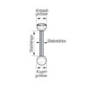 Chirurgenstahl 316L – Micro Labret mit Premium-Kristall und PVD-Beschichtung