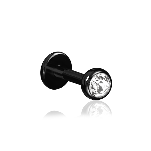 Chirurgenstahl 316L – Micro Labret mit Premium-Kristall und PVD-Beschichtung