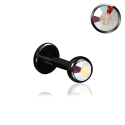 Chirurgenstahl 316L – Micro Labret mit Premium-Kristall und PVD-Beschichtung