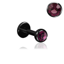Chirurgenstahl 316L – Micro Labret mit Premium-Kristall und PVD-Beschichtung