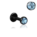 Chirurgenstahl 316L – Micro Labret mit Premium-Kristall und PVD-Beschichtung