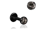 Chirurgenstahl 316L – Micro Labret mit Premium-Kristall und PVD-Beschichtung