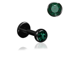 Chirurgenstahl 316L – Micro Labret mit Premium-Kristall und PVD-Beschichtung