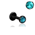 Chirurgenstahl 316L – Micro Labret mit Premium-Kristall und PVD-Beschichtung