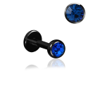 Chirurgenstahl 316L – Micro Labret mit Premium-Kristall und PVD-Beschichtung