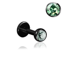 Chirurgenstahl 316L – Micro Labret mit Premium-Kristall und PVD-Beschichtung