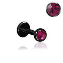 Chirurgenstahl 316L – Micro Labret mit Premium-Kristall und PVD-Beschichtung