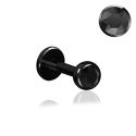 Chirurgenstahl 316L – Micro Labret mit Premium-Kristall und PVD-Beschichtung