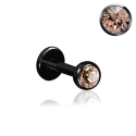 Chirurgenstahl 316L – Micro Labret mit Premium-Kristall und PVD-Beschichtung