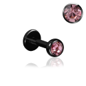 Chirurgenstahl 316L – Micro Labret mit Premium-Kristall und PVD-Beschichtung