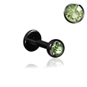 Chirurgenstahl 316L – Micro Labret mit Premium-Kristall und PVD-Beschichtung