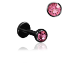 Chirurgenstahl 316L – Micro Labret mit Premium-Kristall und PVD-Beschichtung