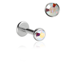 Chirurgenstahl 316L – Micro Labret mit Premium-Kristall