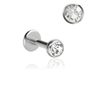 Chirurgenstahl 316L – Micro Labret mit Premium-Kristall