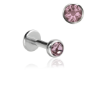 Chirurgenstahl 316L – Micro Labret mit Premium-Kristall