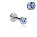 Chirurgenstahl 316L – Micro Labret mit Premium-Kristall