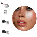 Chirurgenstahl 316L – Micro Labret mit Epoxy-Kugeln & PVD-Beschichtung 