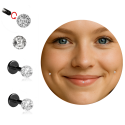 Chirurgenstahl 316L – Micro Labret mit Epoxy-Kugeln & PVD-Beschichtung 