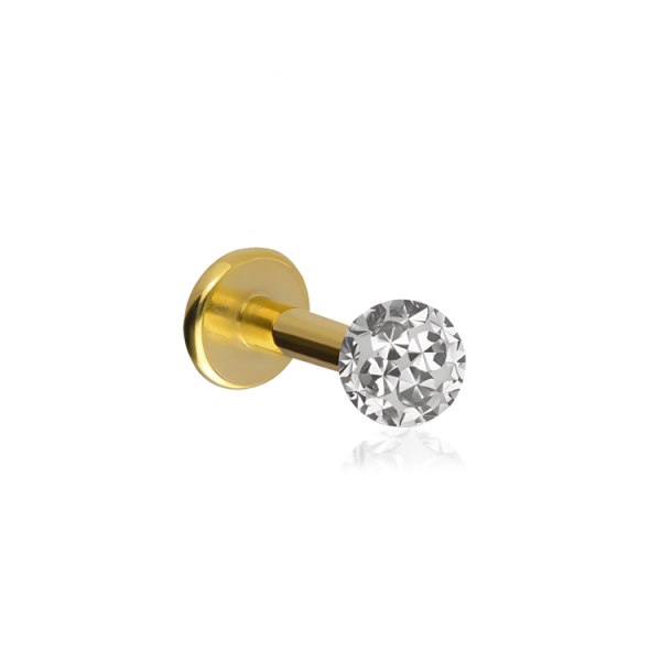 Chirurgenstahl 316L – Micro Labret mit Epoxy-Kugeln & PVD-Beschichtung 