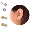 Chirurgenstahl 316L – Micro Labret mit Epoxy-Kugeln & PVD-Beschichtung 