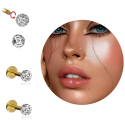 Chirurgenstahl 316L – Micro Labret mit Epoxy-Kugeln & PVD-Beschichtung 