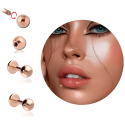 Titan (Grad 23) – Micro-Labret mit Schraubkugeln & PVD-Beschichtung