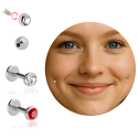 Chirurgenstahl 316L – Labret mit Premium-Kristall