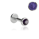 Titan G23 - Labret mit Premium-Kristall 
