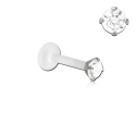 Bioplast - Micro-Labret mit Plug-in-System & Chirurgenstahl -Aufsatz mit Zirkonia 