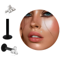 Bioplast - Micro-Labret mit Plug-in-System & Chirurgenstahl -Aufsatz mit Zirkonia