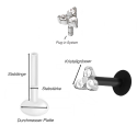 Bioplast - Micro-Labret mit Plug-in-System & Chirurgenstahl -Aufsatz mit Zirkonia