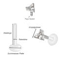 Bioplast - Micro Labret mit Plug-in-System & Chirurgenstahl -Aufsatz mit Zirkonia 