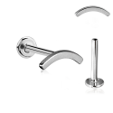 Chirurgenstahl 316L – Micro-Labret mit Innengewinde & Bogen-Motiv