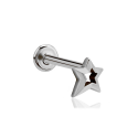 Chirurgenstahl 316L – Micro Labret mit Innengewinde & Star-Motiv
