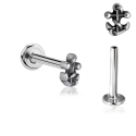 Chirurgenstahl 316L – Micro Labret mit Innengewinde & Anker-Motiv