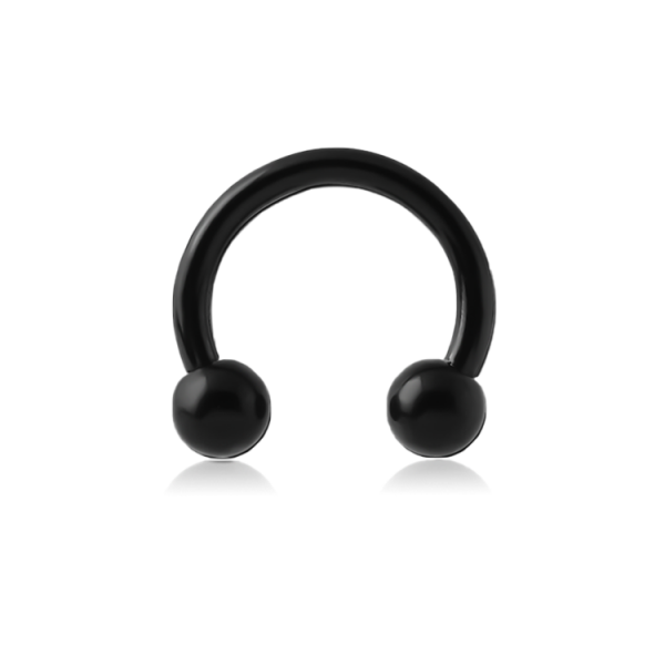 Chirurgenstahl 316L – Hufeisenringe mit PVD-Beschichtung 