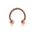 Chirurgenstahl 316L – Micro-Hufeisenringe mit Schraubkugeln mit PVD-Beschichtung (Roségoldfarben)